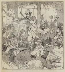 Las Elecciones Francesas, un Boceto en el Boulevard Montmartre, 15 de octubre, Medianoche, Una Falsa Alegría